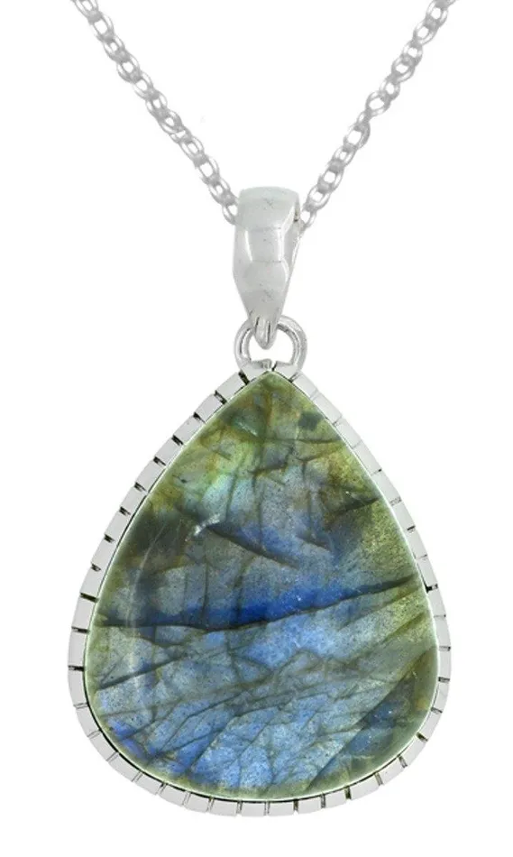 YoTreasure Necklaces Fashion Women Chain Necklace Jewelry Sterling Silver Labradorite Gemstone Pendant Christmas Gift 18 YoTreasure Necklaces Fashion Women Chain Necklace Jewelry Sterling Silver Labradorite Gemstone Pendant Christmas Gift 18