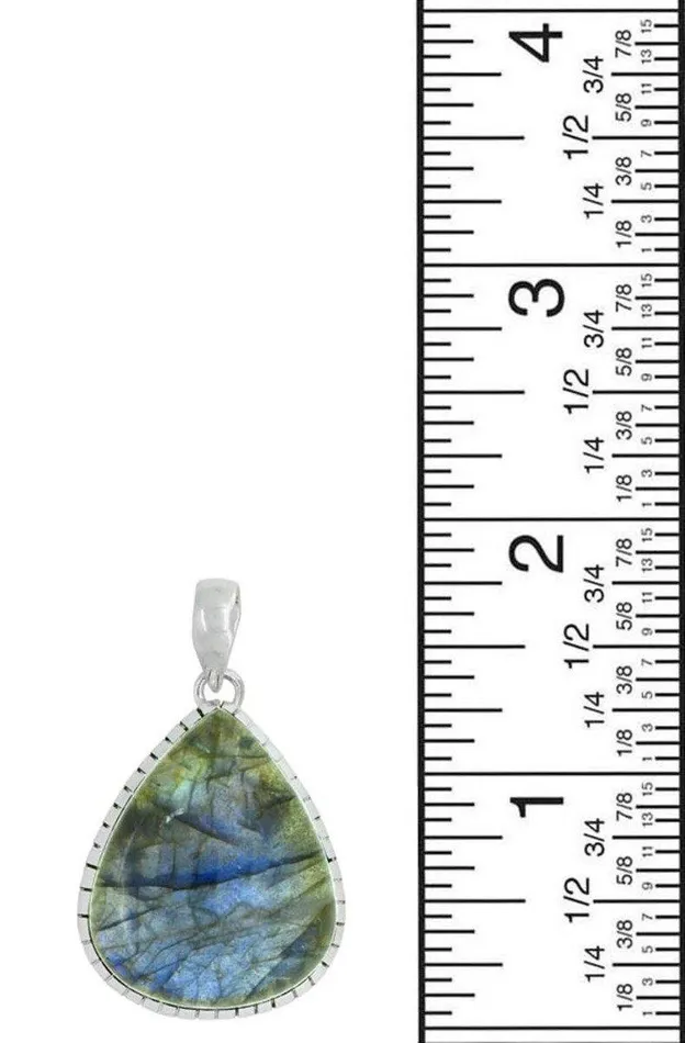 YoTreasure Necklaces Fashion Women Chain Necklace Jewelry Sterling Silver Labradorite Gemstone Pendant Christmas Gift 18
