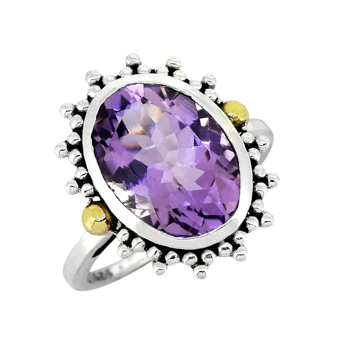 YoTreasure Pink Amethyst Solid 925 Sterling Silver Brass Ring Gemstone Jewelry Rings YoTreasure Pink Amethyst Solid 925 Sterling Silver Brass Ring Gemstone Jewelry Rings