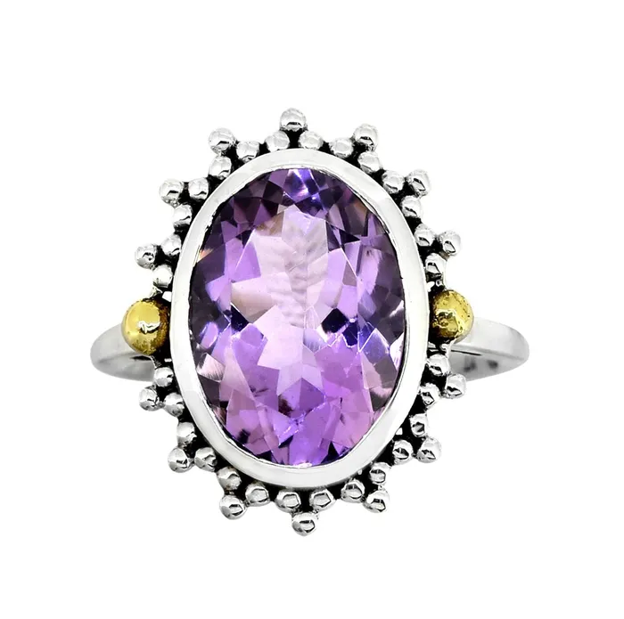 YoTreasure Pink Amethyst Solid 925 Sterling Silver Brass Ring Gemstone Jewelry Rings YoTreasure Pink Amethyst Solid 925 Sterling Silver Brass Ring Gemstone Jewelry Rings