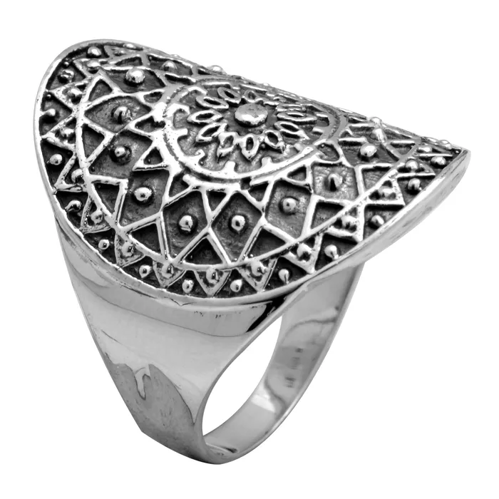 YoTreasure Rings 925 Sterling Silver Designer Oxidized Ring