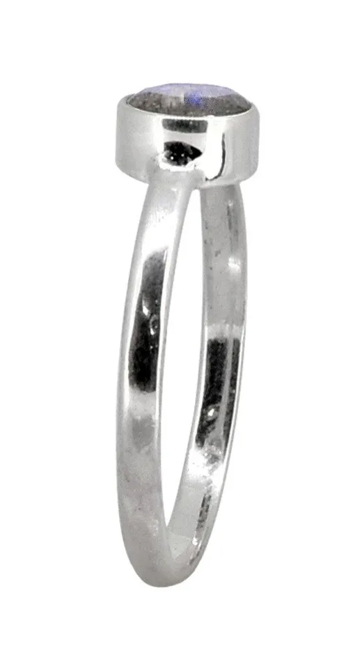 YoTreasure Rings Labradorite Ring Solid 925 Sterling Silver Gemstone Jewelry